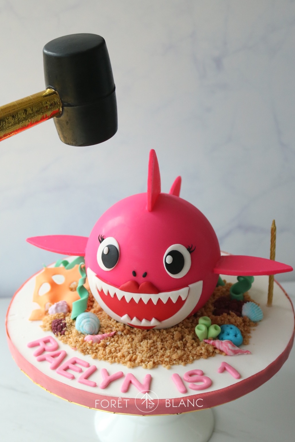 Pink Baby Shark Chocolate Pinata