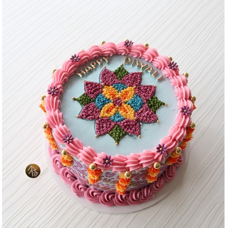 Deepavali Rangoli Cake