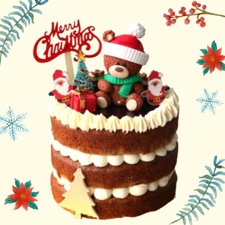 Teddy Christmas Carrot  Cinnamon Raisin Cake